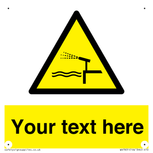 Custom warning water cannon